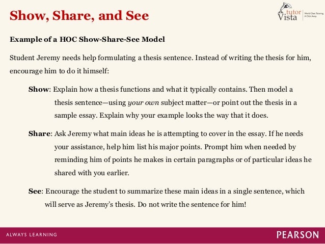 Thesis tutor