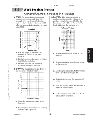 1.2 precalculus glencoe 