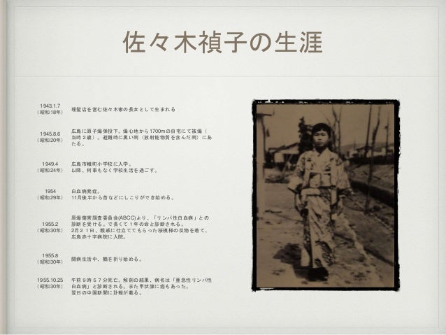 折り鶴の少女 についての学習 折り鶴の少女 についての学習