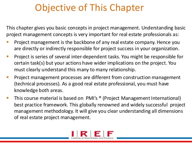 objectives of real estate