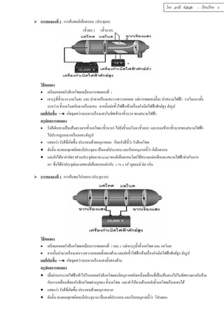  การทดลองทีÉ Ś การค้นพบอิเล็กตรอน (ประจุลบ) 
+ 
- 
(ขัÊวลบ ) (ขัÊวบวก) 
โดย อรณี หัสเสม : เรียบเรียง 4 
วิธีทดลอง 
 เตรียมหลอดรังสีแคโทดเหมือนการทดลองทีÉ 1 
 เจาะรูทÉีขัÊวบวก (แอโนด) และ นำฉากเรืองแสงวางขวางหลอด แต่การทดลองนีÊจะ นำสนามไฟฟ้า วางในแนวตัÊง 
ระหว่าง ขัÊวแอโนดกับฉากเรืองแสง จากนัÊนต่อขัÊวไฟฟ้าเข้าเครÉืองกำเนิดไฟฟ้าศักย์สูง ดังรูป 
ผลทÉีเกิดขÊึน เกิดจุดสว่างบนฉากเรืองแสงในทิศเข้าหาขัÊวบวก ของสนามไฟฟ้า 
สรุปผลการทดลอง 
 รังสีเดินทางเป็นเส้นตรงจากขัÊวแคโทด (ขัÊวบวก) ไปยังขัÊวแอโนด (ขัÊวลบ) และเบนเข้าหาขัÊวบวกของสนามไฟฟ้า 
ไปปรากฏบนฉากเรืองแสง ดังรูป 
 แสดงว่า รังสีทÉีเกิดขึÊน ประกอบด้วยอนุภาคลบ เรียกรังสีนีÊว่า รังสีแคโทด 
 ดังนัÊน อะตอมทุกชนิดจะมีประจุลบ เป็นองค์ประกอบ และเรียกอนุภาคนีÊว่า อิเล็กตรอน 
 และยังได้หาค่าอัตราส่วนประจุต่อมวล (e/m) ของอิเล็กตรอนโดยใช้สนามแม่เหล็กและสนามไฟฟ้าช่วยในการ 
หา ซึÉงได้ค่าประจุต่อมวลของอิเล็กตรอนเท่ากับ ř.şŞ x 108 คูลอมบ์ ต่อ กรัม 
 การทดลองทีÉ ś การค้นพบโปรตอน (ประจุบวก) 
วิธีทดลอง 
 เตรียมหลอดรังสีแคโทดเหมือนการทดลองทÉี 1 และ 2 แต่เจาะรูทัÊงขัÊวแคโทด และ แอโนด 
 จากนัÊนนำฉากเรืองแสงวางขวางหลอดทัÊงสองด้าน และต่อขัÊวไฟฟ้าเข้าเครÉืองกำเนิดไฟฟ้าศักย์สูง ดังรูป 
ผลทÉีเกิดขÊึน เกิดจุดสว่างบนฉากเรืองแสงทัÊงสองด้าน 
สรุปผลการทดลอง 
 เมÉือผ่านกระแสไฟฟ้าเข้าไปในหลอดรังสีแคโทดจะมีอนุภาคชนิดหนึÉงเคลÉือนทÉีเป็นเส้นตรงไปในทิศทางตรงกันข้าม 
กับการเคลÉือนทÉีของรังสีแคโทดผ่านรูของ ขัÊวแคโทด และทำให้ฉากด้านหลังขัÊวแคโทดเรืองแสงได้ 
 แสดงว่า รังสีทÉีเกิดขึÊน ประกอบด้วยอนุภาคบวก 
 ดังนัÊน อะตอมทุกชนิดจะมีประจุบวก เป็นองค์ประกอบ และเรียกอนุภาคนีÊว่า โปรตอน 
 
