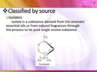 oIsolates 
isolate is a substance derived from the aromatic 
essential oils or from natural fragrances through 
the proces...