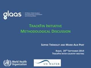 TRACKFIN INITIATIVE METHODOLOGICAL DISCUSSION 
SOPHIE TRÉMOLET AND MARIE-ALIX PRAT 
RABAT, 29TH SEPTEMBER 2014 TRACKFIN INTER-COUNTRY MEETING  