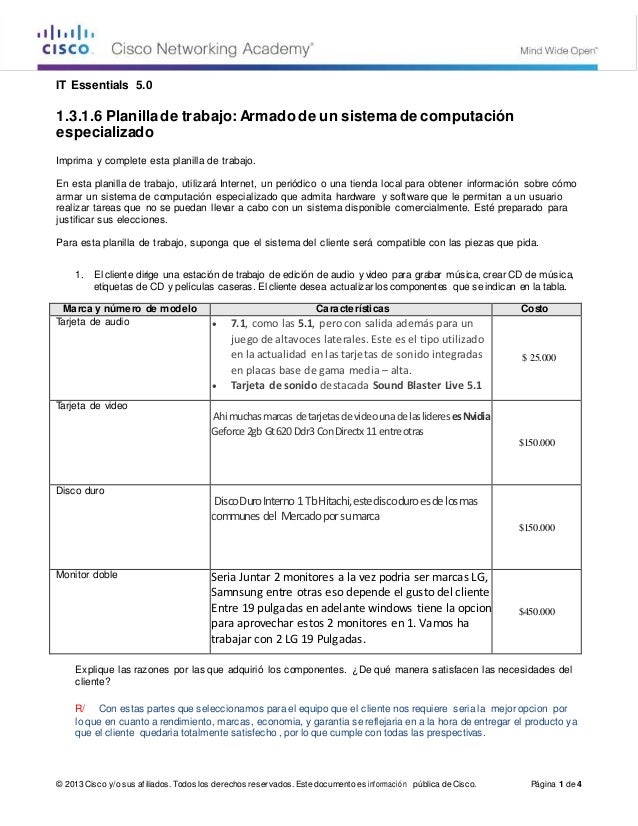 1 3 1 6 Worksheet Build A Specialized Puter System