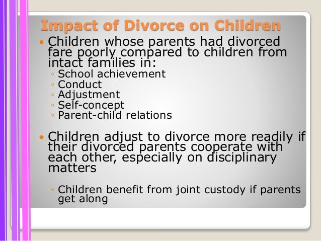 family relationship impact of divorce on children