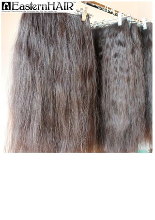 Collection of Natural Coarse Tight Wefts Hair in Slight Waves
