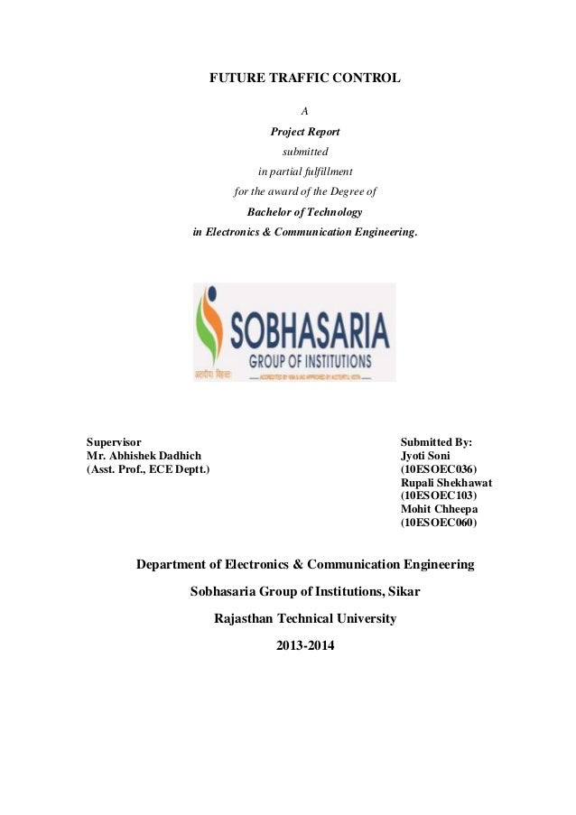 1 new logo front page project front page for project report