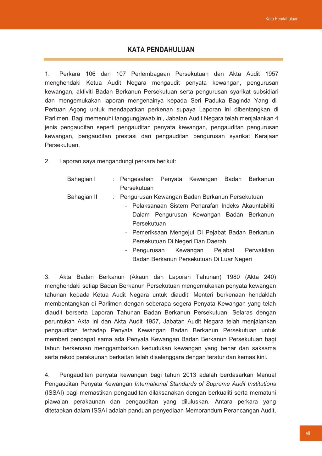 Laporan Ketua Audit Negara Badan Berkanun Persekutuan 2013 Siri 3  P…