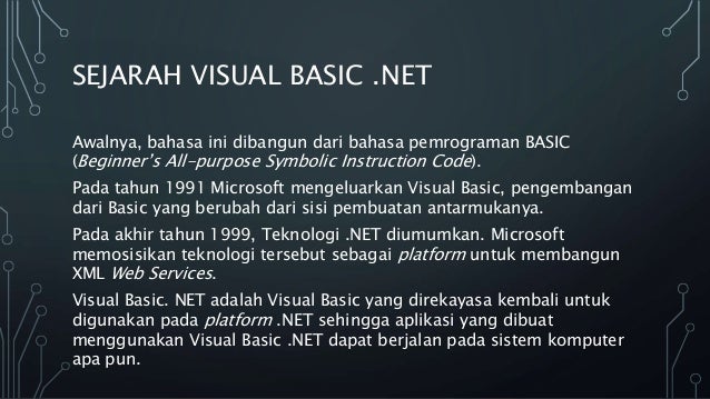 1. Pengenalan Visual Basic .Net - Pemrograman I
