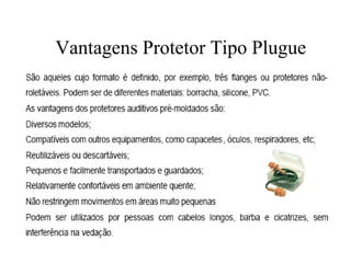Vantagens Protetor Tipo Plugue
 