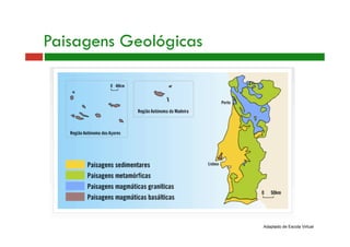 Adaptado de Escola Virtual 
Paisagens Geológicas 
 