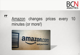 5 
Amazon changes prices every 10 minutes (or more!)  
