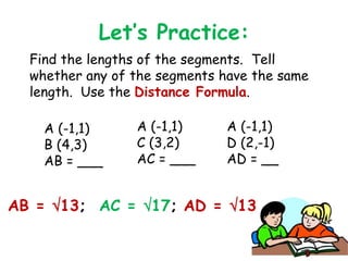 distance formula