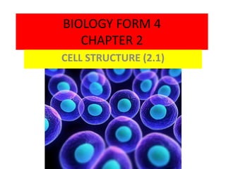 BIOLOGY FORM 4 
CHAPTER 2 
CELL STRUCTURE (2.1) 
 