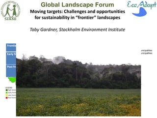 Moving targets: Challenges and opportunities for sustainability in “frontier” landscapes