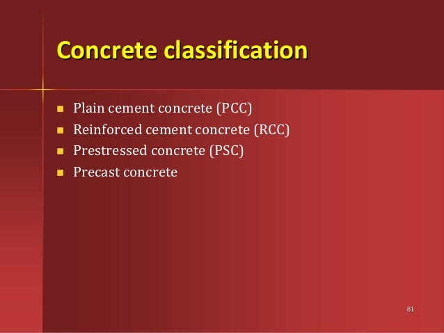 building materials elements of civil engineering rcc full form