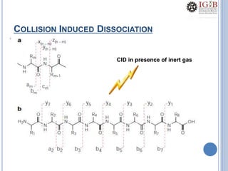 COLLISION INDUCED DISSOCIATION
CID in presence of inert gas
 