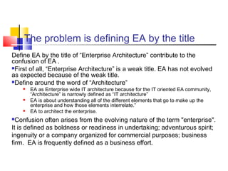 What is Enterprise Architecture? | PPT