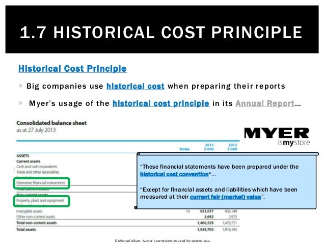 the historical cost concept
