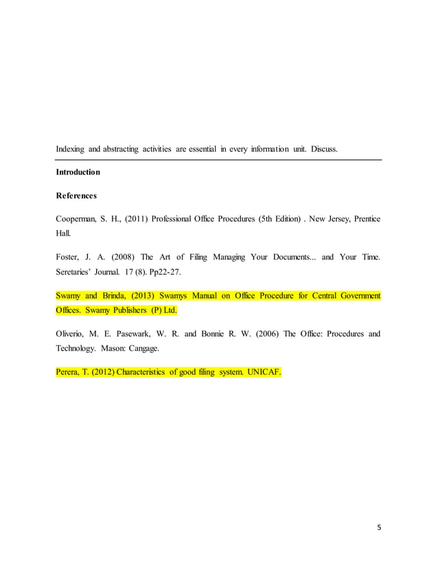 1. indexing and abstracting