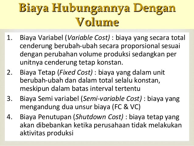 Konsep Dasar Akuntansi Biaya