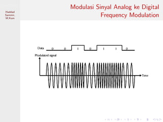 Sistem Digital
Haddad
Sammir,
M.Kom
Modulasi Sinyal Analog ke Digital
Frequency Modulation
 
