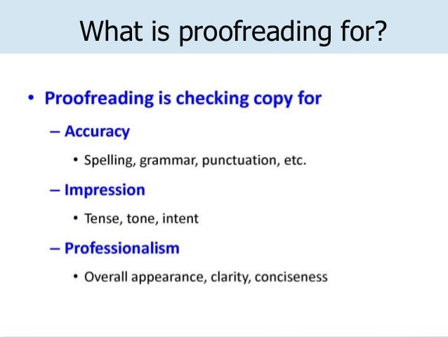 What is proofreading