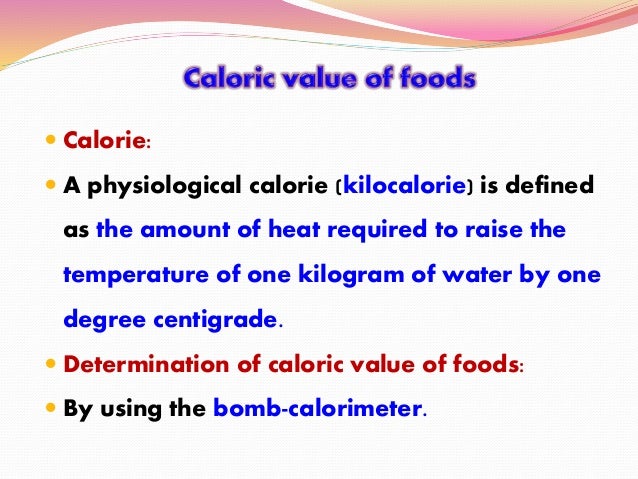 nutrition bmr sda define calorie