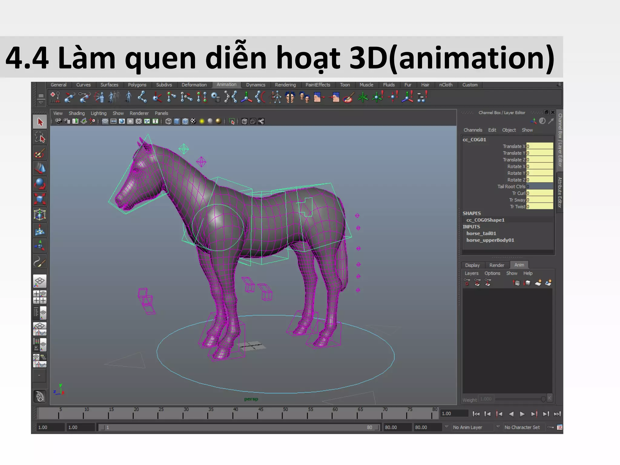 4.4 Làm quen diễn hoạt 3D(animation)
 