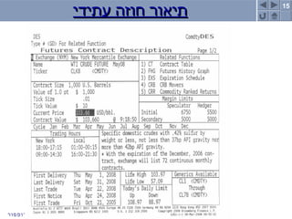 15
©‫לפרופסור‬ ‫שמורות‬ ‫הזכויות‬ ‫כל‬
‫עתידי‬ ‫חוזה‬ ‫תיאור‬‫עתידי‬ ‫חוזה‬ ‫תיאור‬
 