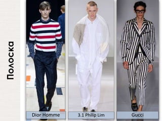 Полоска
GucciDior Homme 3.1 Philip Lim
 