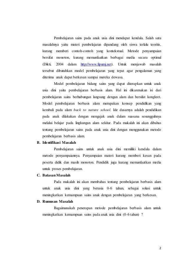 1. makalah pendidikan sains untuk paud