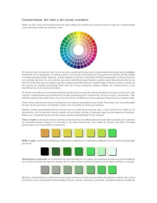 1. propiedades del color en la decoracion | DOCX