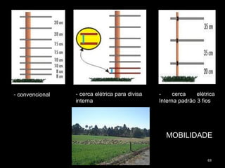 - convencional - cerca elétrica
Interna padrão 3 fios
- cerca elétrica para divisa
interna
MOBILIDADE
69
 