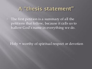 1 E Prayer Lords Prayer Ppt