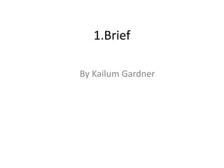 1.Brief
By Kailum Gardner
 