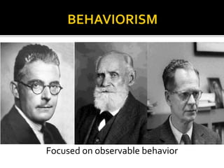 Focused on observable behavior
 