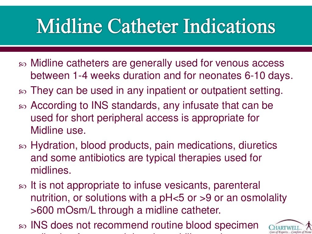 1. peripheral and midline iv lines