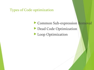 code optimization | PPT