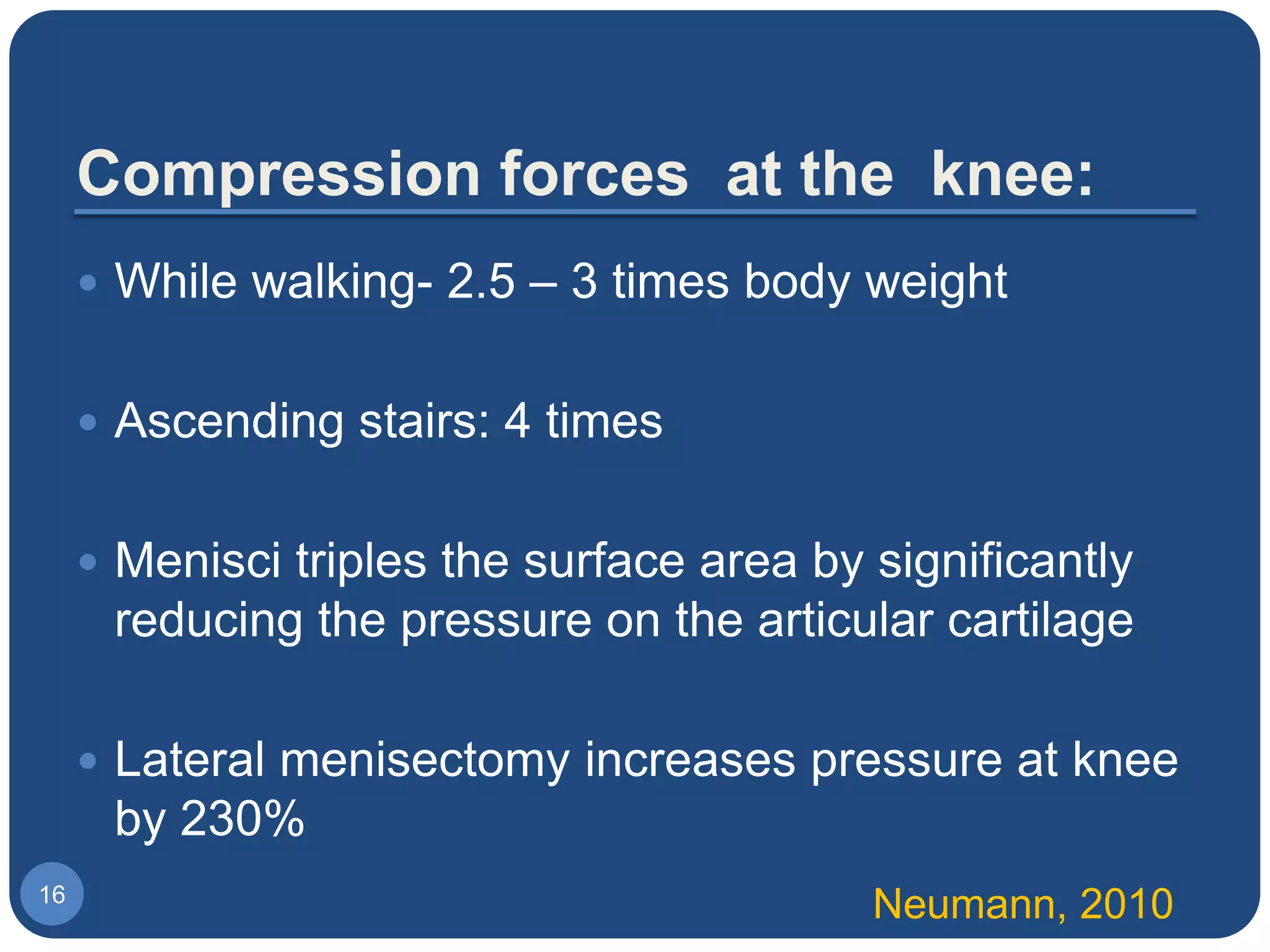 1. biomechanics of the knee joint basics | PPTX