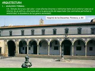1.5.- Estudio de la luz y del color: crean efectos directos o indirectos tanto en el exterior como en el
interior de un ed...