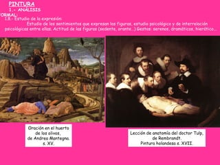 Oración en el huerto
de los olivos,
de Andrea Mantegna.
s. XV.
1.8.- Estudio de la expresión:
Estudio de los sentimientos ...