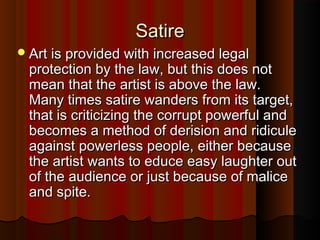 Satire Methods 1. the subtle differences between humour, satire and making.. by nef | PPT