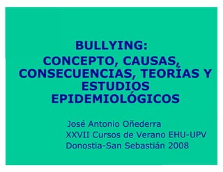 Causas y consecuencias del Bullying