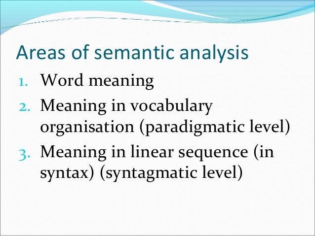 Introduction to semantics