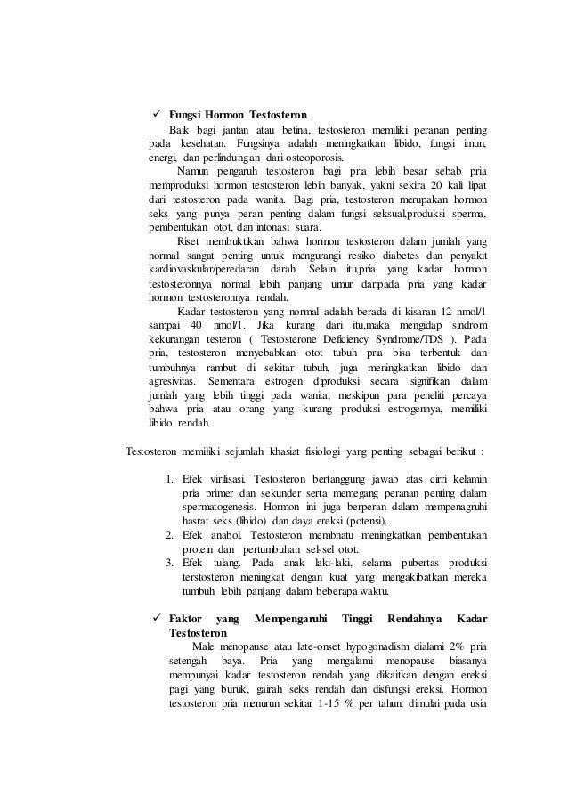 Hormon hormon sistem reproduksi pria