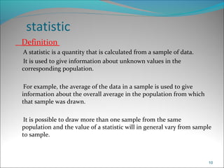 Introduction To Statistics