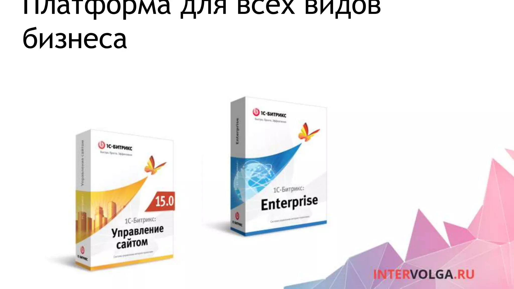 Платформа для всех видов
бизнеса
 