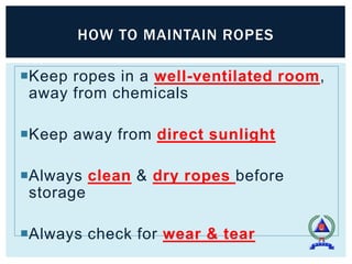 Maintaining Rope 1.2.1 a knots | PPTX