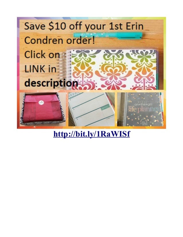Erin condren coupon code save off your order follow link in descr 
